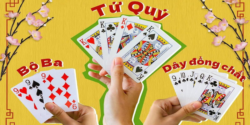 Cách chơi sâm lốc sử dụng quy tắc ăn trắng bằng tổ hợp bài