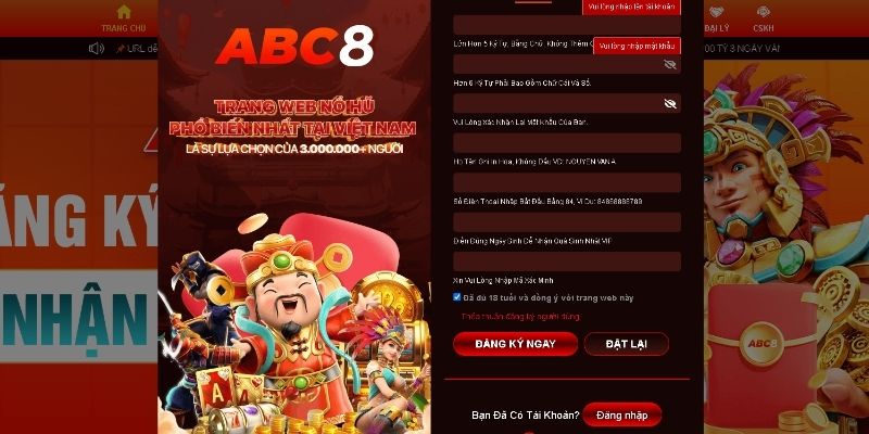Điền thông tin đăng ký ABC8 chuẩn xác vào biểu mẫu